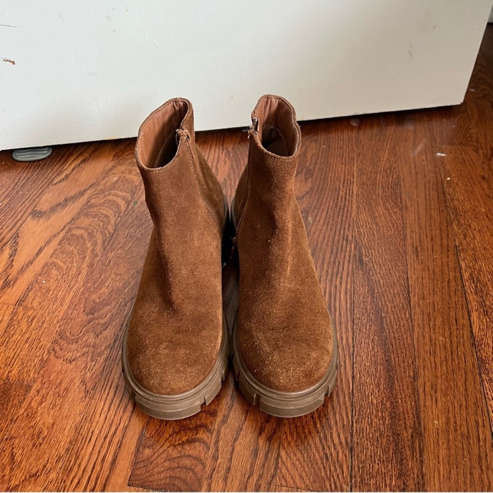 Steve Madden tan suede leather chunky sole haywire ankle boots 
size 8 - Picture 7 of 7